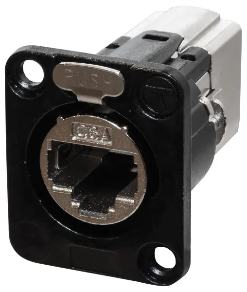 XLR Type Category 6a STP Black Fronted Coupler