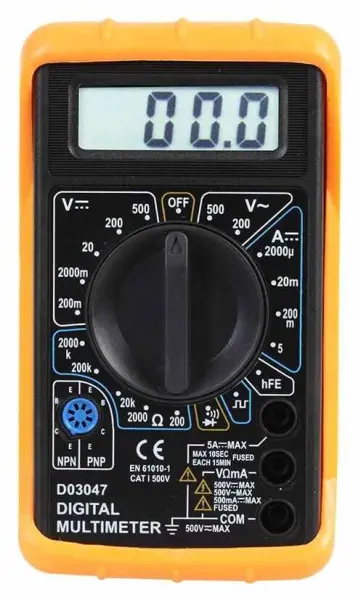Duratool 500V AC/DC Handmatig Bereik Digitale Multimeter