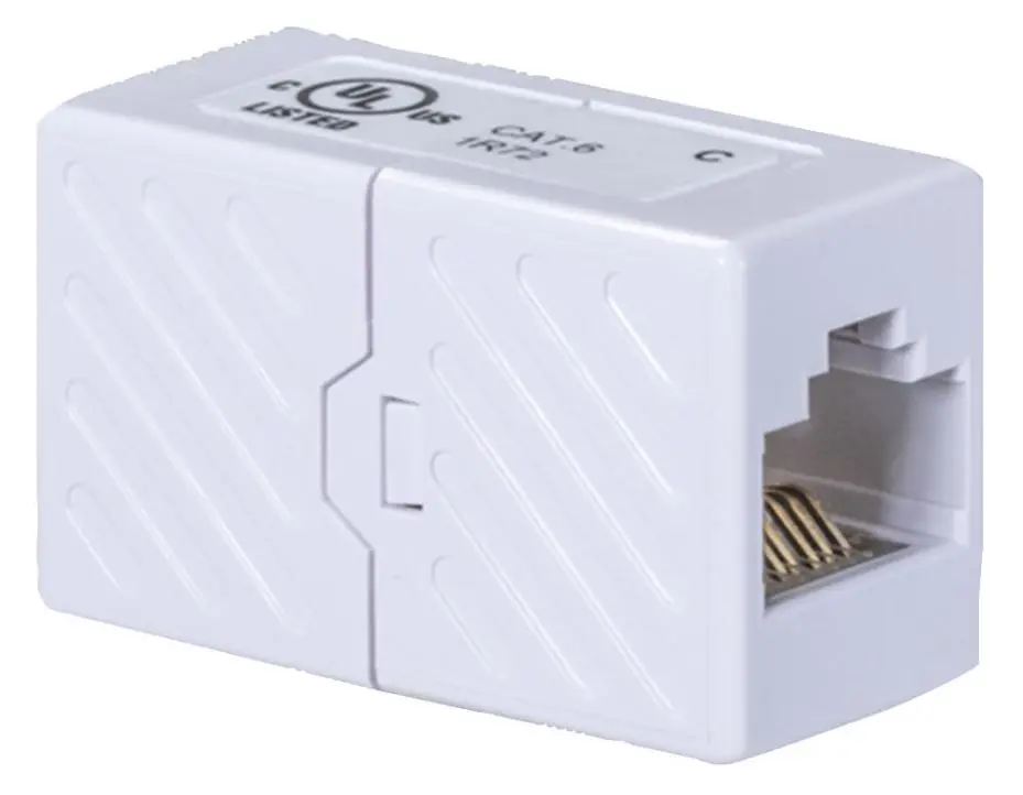 KAUDEN Cat6 RJ45 Cord Coupler with Female-Female Connections, UL Listed
