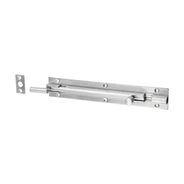Timco Necked Barrel Bolt, Satin Chrome, 150 x 25mm