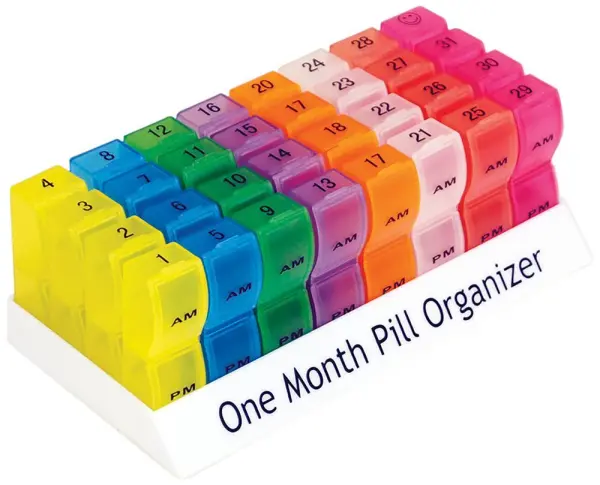AIDAPT Colourful One Month Pill Organiser
