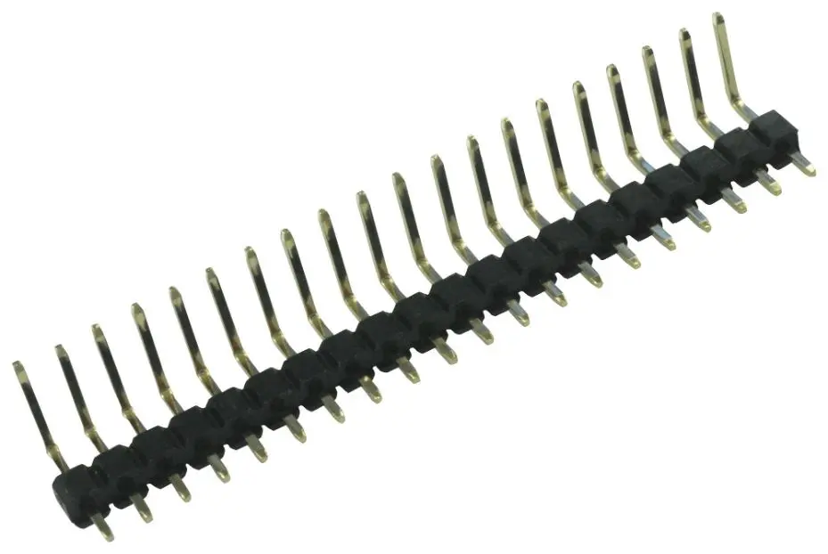 MULTICOMP PRO 20-weg rechte hoek connector, verguld, 2.54mm steek