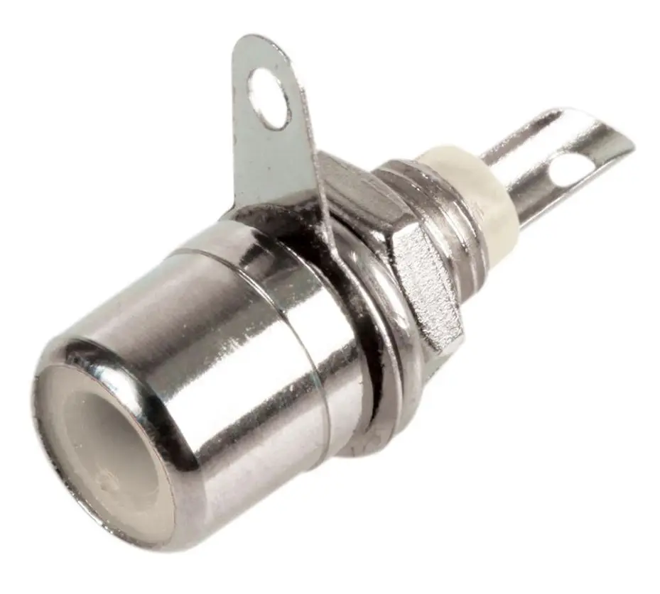 PRO SIGNAL Tomadas RCA para Chassis, Brancas, Pack de 10