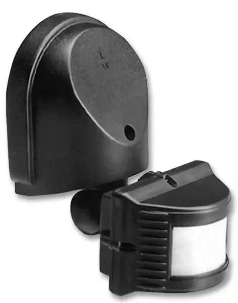 Sensor PIR Externo ETERNA 110°, Preto, Alcance 12m