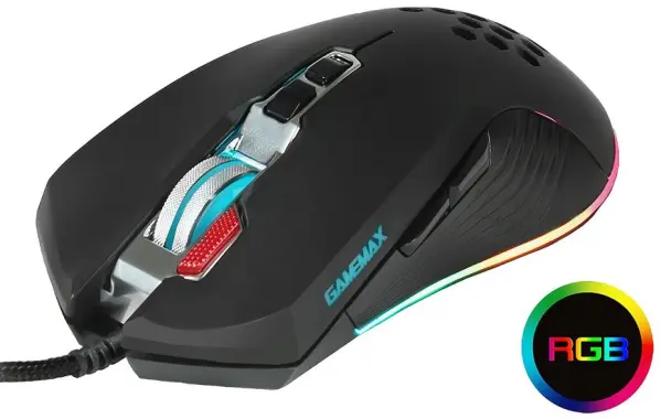 GAMEMAX Razor RGB Οπτικό Ποντίκι Gaming, 6400 DPI, Μαύρο