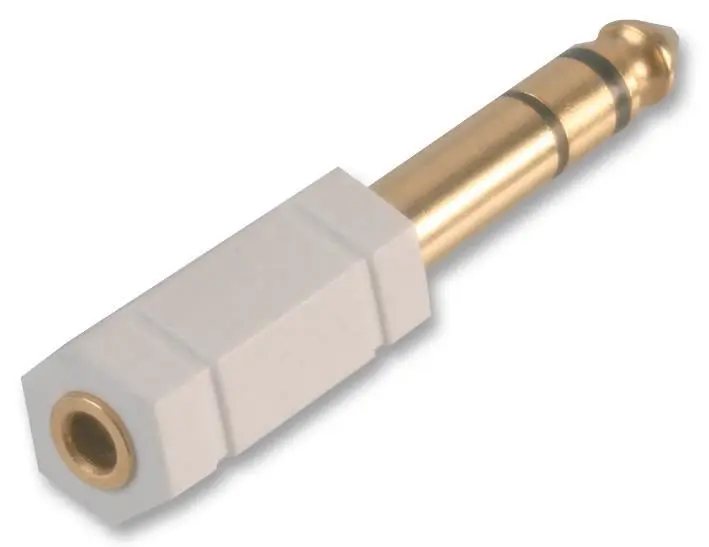 PRO SIGNAL 3.5mm to 6.35mm Stereo Jack Adapter (White)