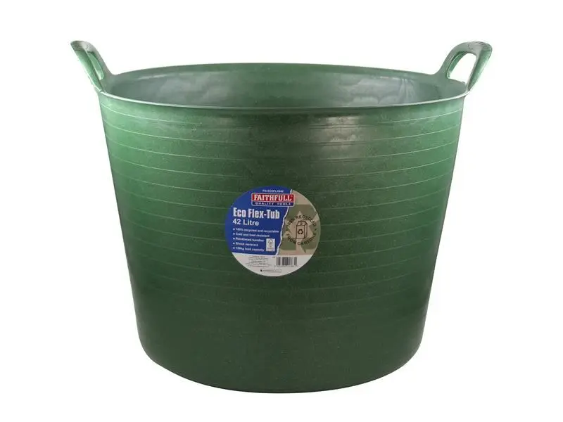 Faithfull Eco Flex Tub, 42 Litre, Recycled Green