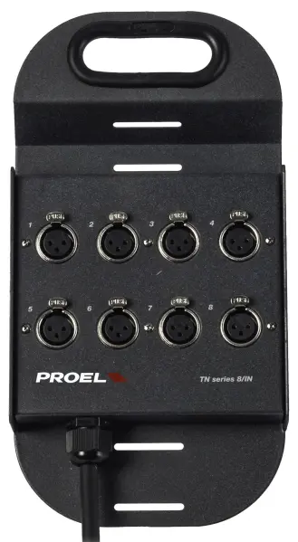 PROEL 8x XLR Lockable Sockets Galvanised Metal Sheet Stage Box - 20m