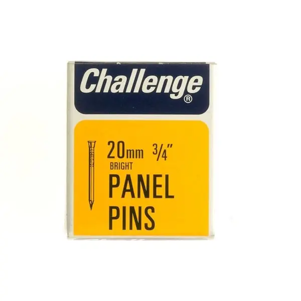 Challenge Bright Steel Panel Pins, 20mm, 50g Pack