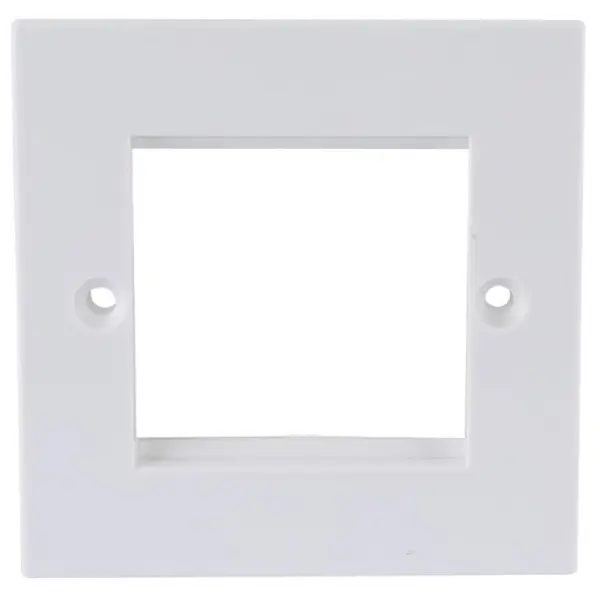 PRO SIGNAL - Cadre modulaire 1G pour prise murale, 2 ports, blanc