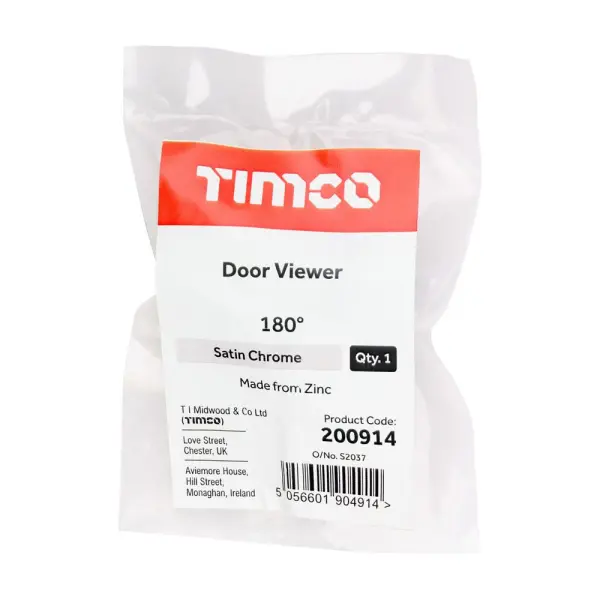 Timco Προβολέας Πόρτας 180° – Σατένιο Χρωματισμός για Ξύλινες Πόρτες έως 50 mm