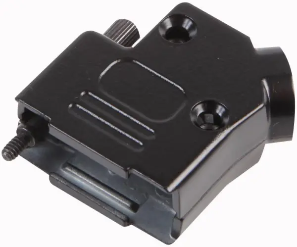 MH CONNECTORS - Tudung D-sub, Logam, Hitam, Masuk 45 Darjah, 9 Way (D45ZK9-BK-K