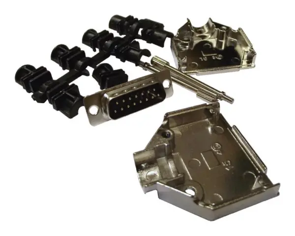 AMPHENOL - 15針 D-Sub DE端口插頭, 螺絲接線套件