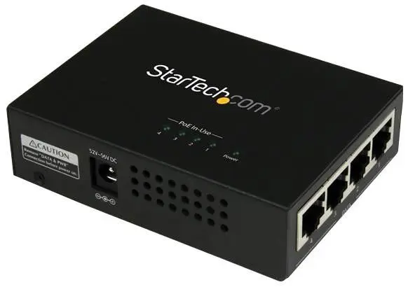 STARTECH 4포트 기가비트 PoE+ 인젝터, 120W