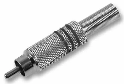 PRO SIGNAL Phono Plug, Nickel, Black, 2 Pack