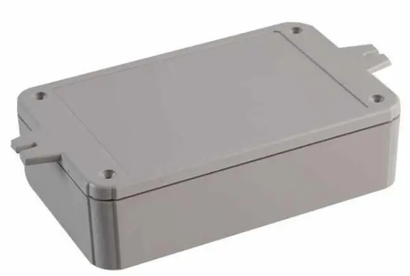 EVATRON Custodia ABS da Parete con Flangia, 125x80x35mm, Grigia