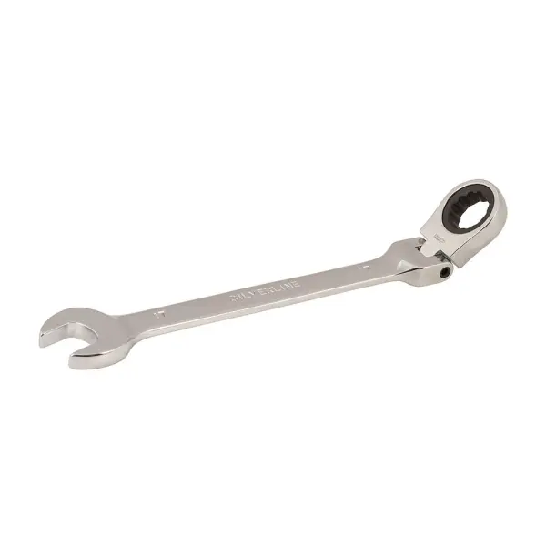 Silverline 17mm Flexible Head Ratchet Spanner, Chrome Vanadium