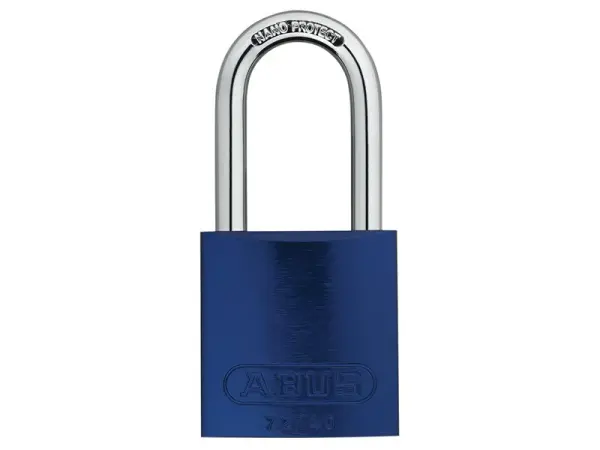 ABUS Lucchetto a Luminio 72/40mm, Blù, Chiave Unica, Gancetto da 40mm