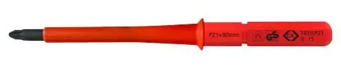 CK TOOLS PZ1 x 80mm VDE Insulated Pozidriv Screwdriver Blade