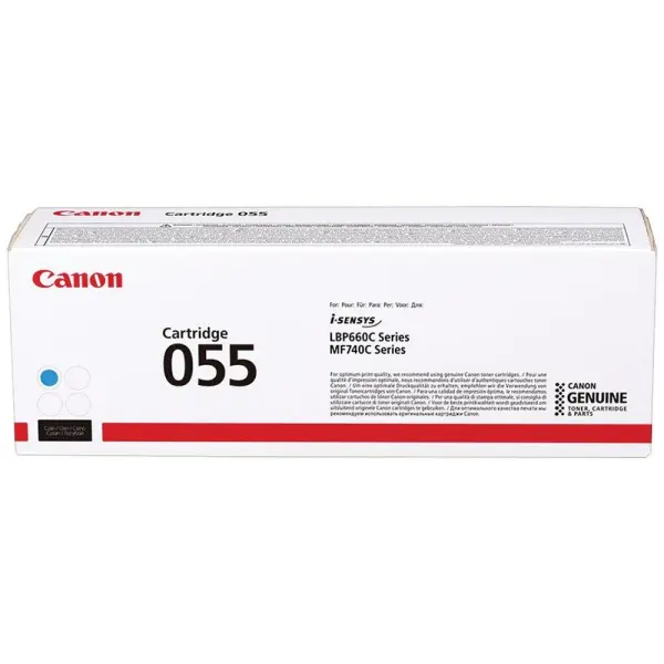 Canon 055C Cyan Toner Cartridge, 2100 Pages