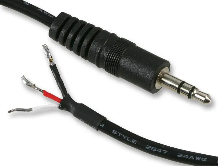 RARAION 3.5mm Stereo Jack to Tinned Ends Audio Lead, 10m, Black
