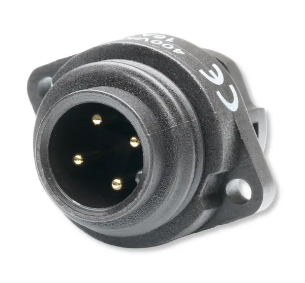 Multicomp Pro 4 Pole Circular Panel Mount Plug IP67 Screw Terminals