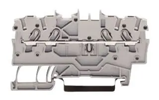 WAGO 4 Conductor Through Terminal Block, Push-in Cage Clamp, 35mm DIN Rail, 800 - Blue 24AWG 16AWG 13.5A