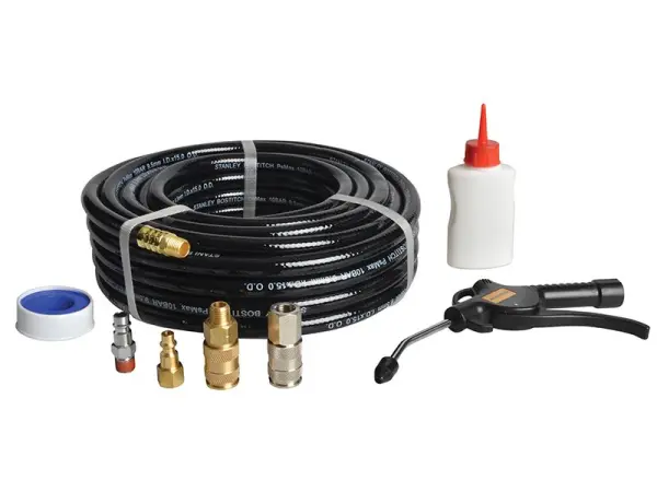 Bostitch CPACK15 15m Pneumatic Hose Kit with Connectors & Oil
