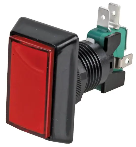RJS Electronics LED Illuminated Push Button Switch, 12V DC, Red