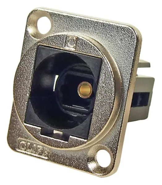 CLIFF TOSLink Optical Fibre Feedthrough Connector, XLR Frame, Silver