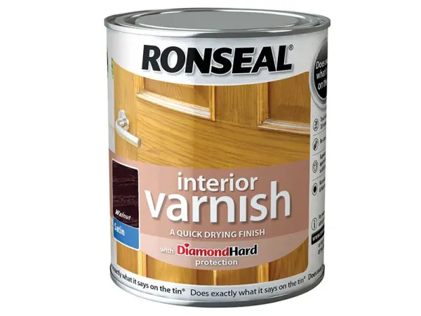 Ronseal Barniz Interior Secado Rápido Satinado Nogal 750ml
