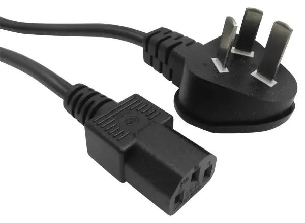 Multicomp Pro Mains Power Lead, China Plug to IEC C13, 10A 250V AC, 2m, Black