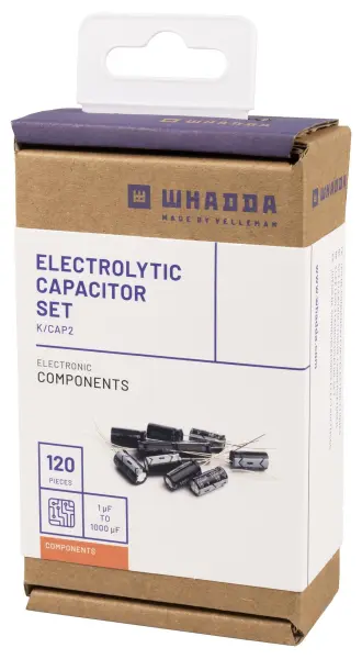 Whadda Electrolytic Capacitor Set, 120 Pieces, 10 Values