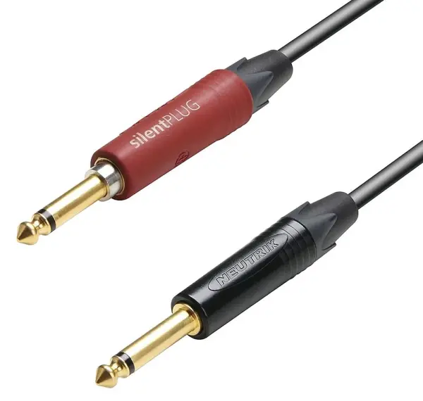 ADAM HALL HARDWARE Neutrik 6.35mm (1/4”) Instrument Lead with silentPLUG - 3m