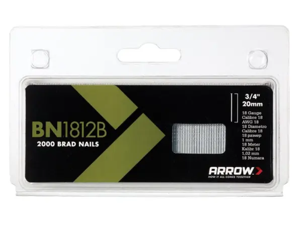 Arrow BN1812B ブラウンヘッド ブラッドネイル 20mm (2000本入り)