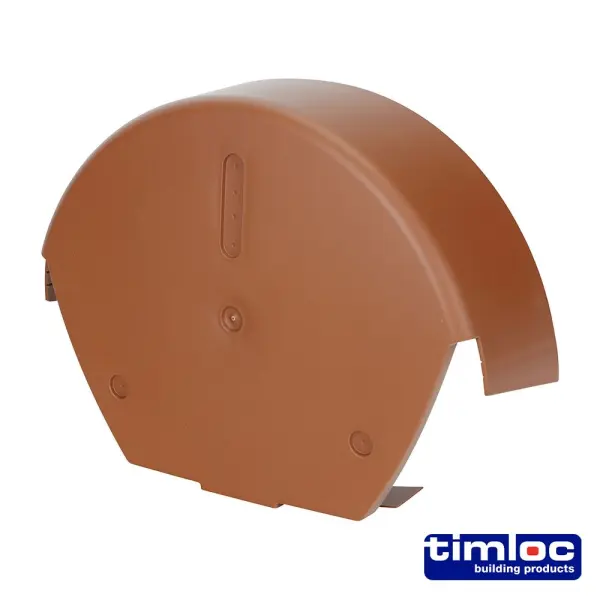 Timco Universal 1/2 Round Ridge Cap, Terracotta, 280x145mm