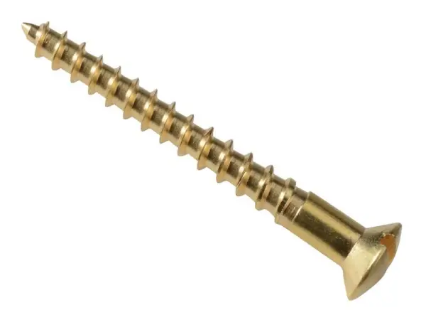 ForgeFix - Hochkopf-Schrauben aus Massivmessing für Holz 20cm x 1 1/2, 10er-Pak