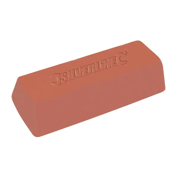Silverline Fine Red Polishing Compound, 500g Block