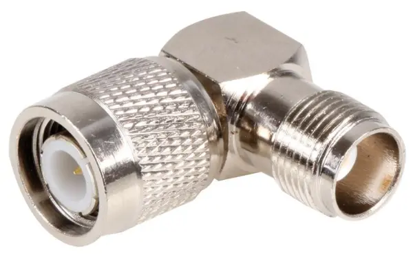 Adaptateur coudé TNC mâle vers TNC femelle 50 Ohm RF Solutions