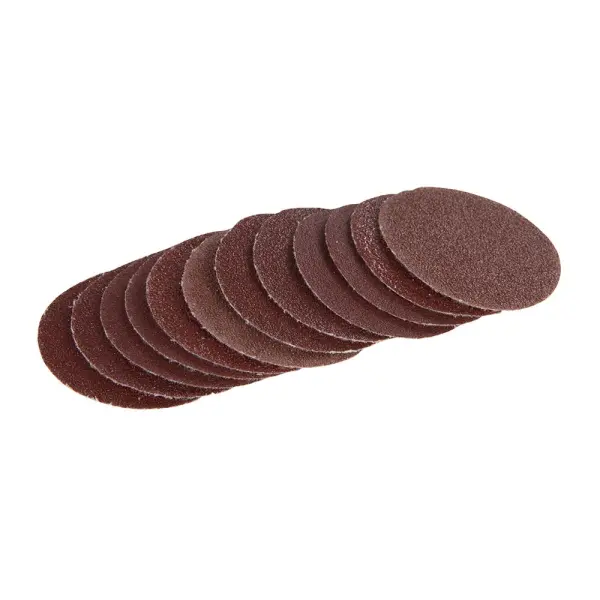 Silverline Hook & Loop Sanding Discs 50mm, 60pk, Aluminium Oxide
