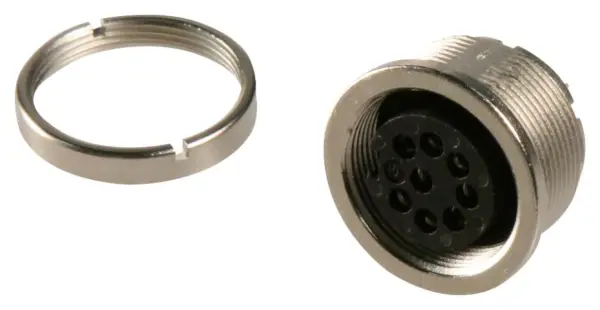 BINDER 723 시리즈 8핀 패널 장착 소켓