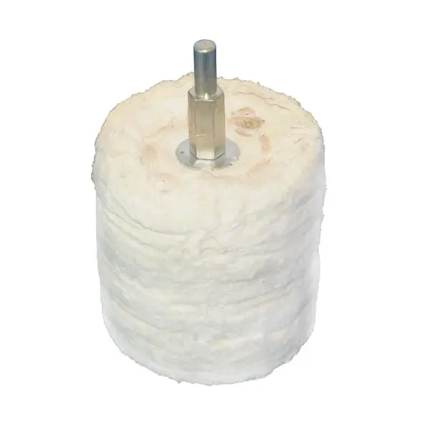 Silverline Cylinder Polishing Mop, 63mm, Soft Cotton