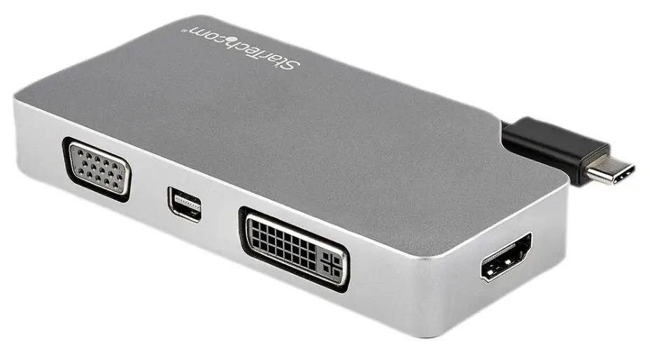 STARTECH USB-C 4-in-1 Multifunktions-Adapter für HDMI, DVI, mDP, VGA