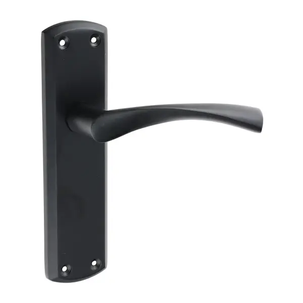 Timco Zeta Latch Handles, Matt Black, 175mm x 45mm (2-Pack)