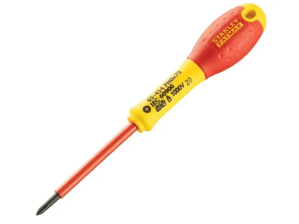 Stanley FatMax VDE Insulated Screwdriver PH0 x 75mm