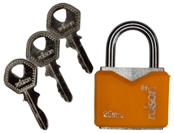 ROLSON TOOLS Iron Padlock with Plastic Cover - 25mm