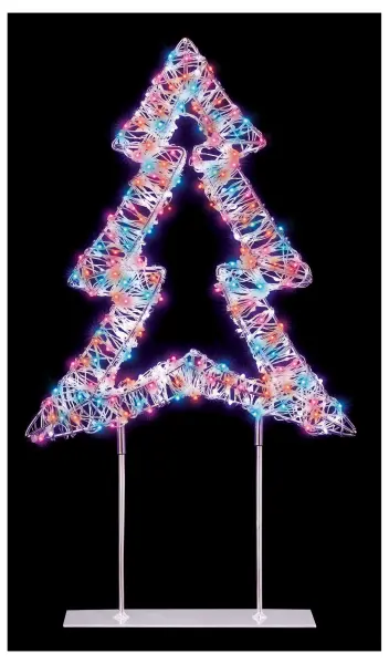 Premier 45cm White Table Top Tree with 720 Rainbow LEDs