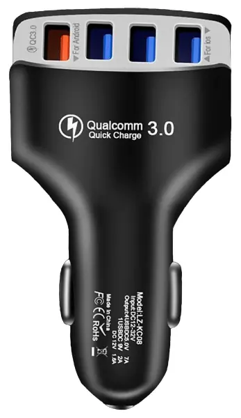 SIMPLY Super Charge USB QC3 Vehicle Charger 4x USB-A