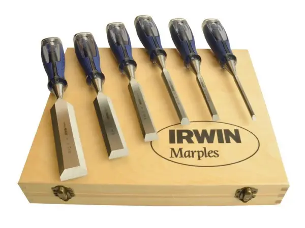 IRWIN® Marples® M750 防裂專業斜邊鑿刀套裝, 6件裝