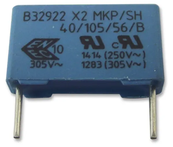 TDK B32924C Metallized PP X2 Capacitor 1µF 305VAC Radial Box